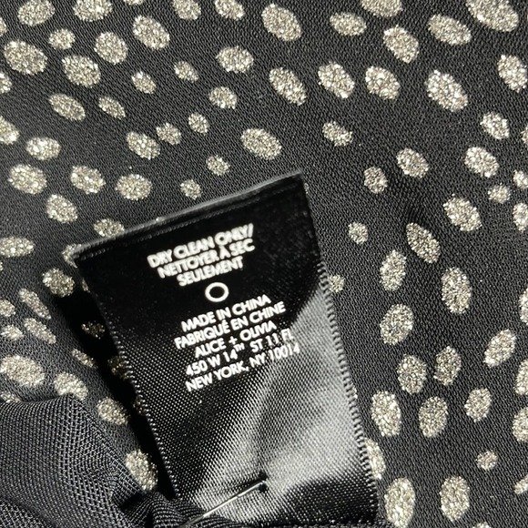 Alice + Olivia Inka Strong Shoulder Mock Neck Dress - Picture 8 of 9